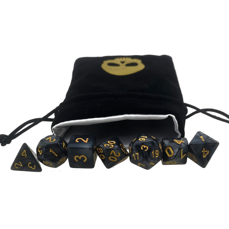 Kit de Dados RPG de Resina com Bag